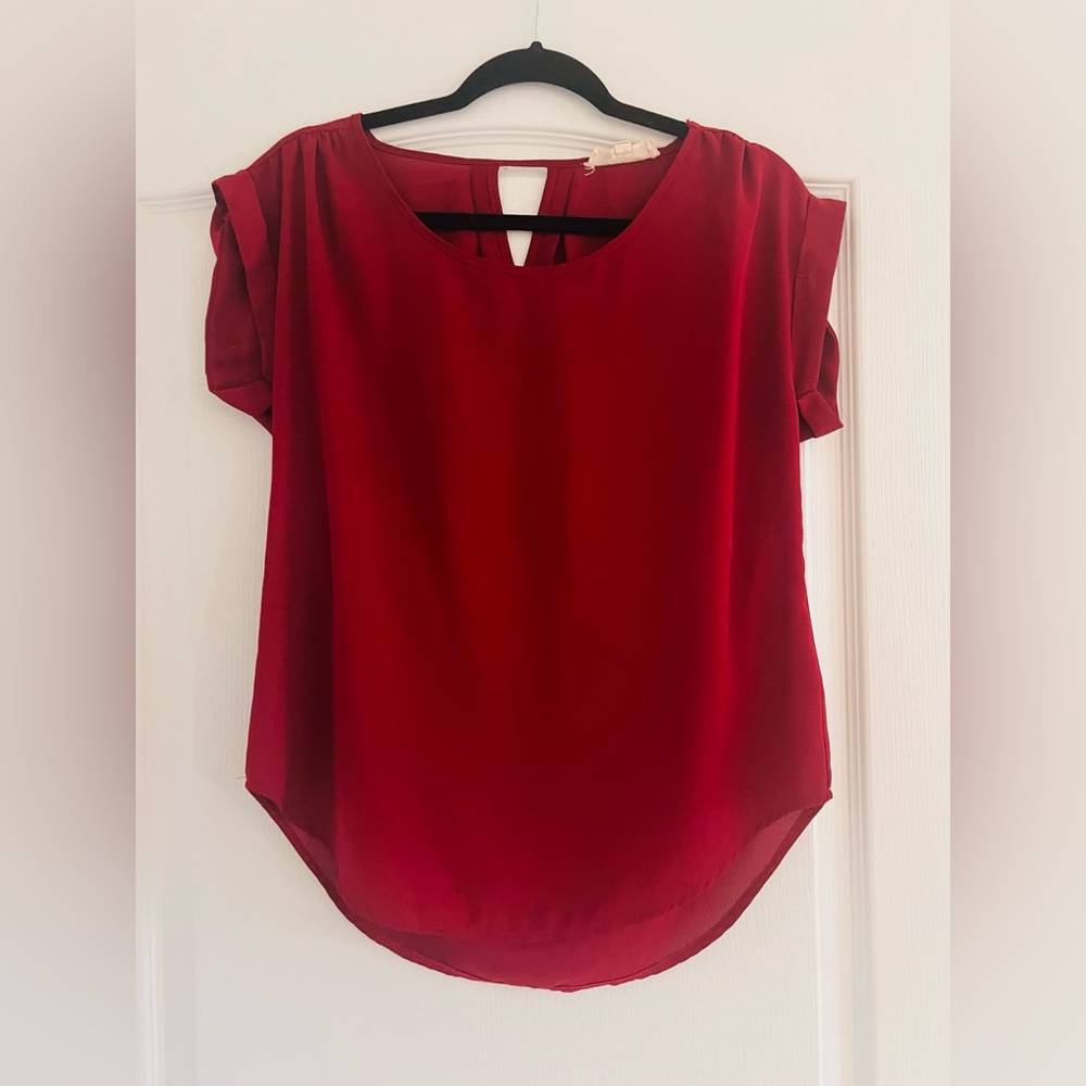 Elegant Deep Red Blouse